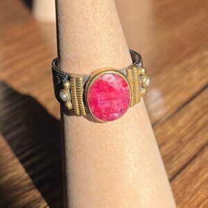 Raw ruby ring from Sundance